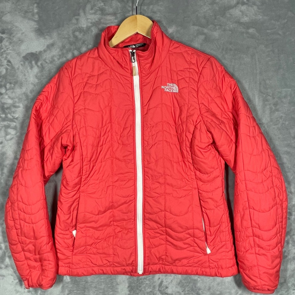 The North Face Thermoball Insulated Puffer Jacket Womens Medium Pink Full Zip